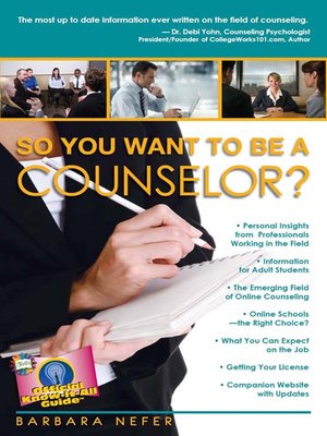 cover image of So You Want to be a Counselor